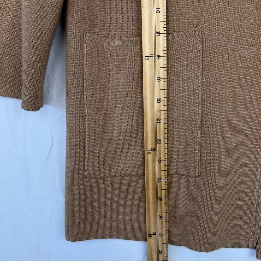 J Crew Sophie open front sweater blazer Sz S Tan Camel Cardigan Classic Heritage